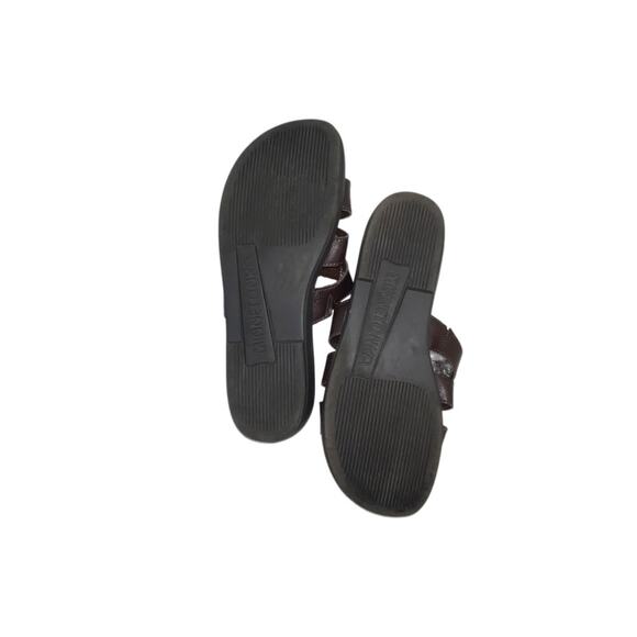 MINNETONKA Brown Leather Slip On Sandals Western Boho Women's Size 10 - Picture 3 of 16